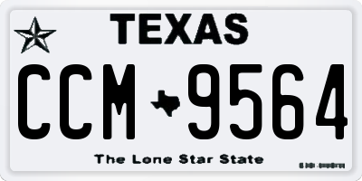 TX license plate CCM9564