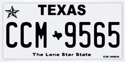 TX license plate CCM9565