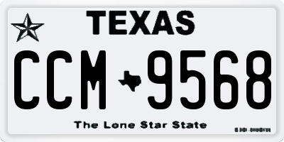 TX license plate CCM9568