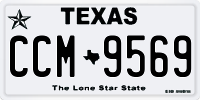 TX license plate CCM9569