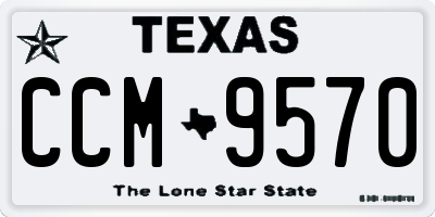 TX license plate CCM9570