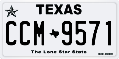 TX license plate CCM9571
