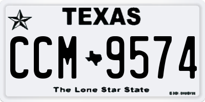 TX license plate CCM9574