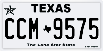 TX license plate CCM9575