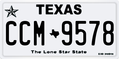 TX license plate CCM9578