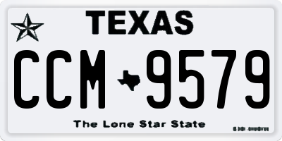 TX license plate CCM9579