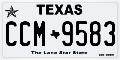 TX license plate CCM9583