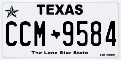 TX license plate CCM9584