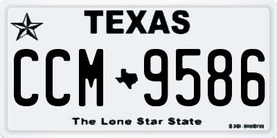 TX license plate CCM9586