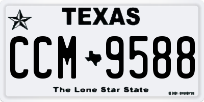 TX license plate CCM9588