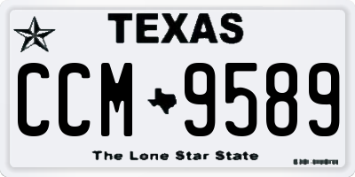 TX license plate CCM9589