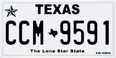 TX license plate CCM9591