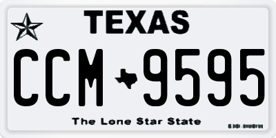 TX license plate CCM9595