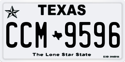 TX license plate CCM9596