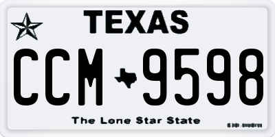TX license plate CCM9598
