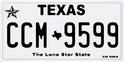 TX license plate CCM9599