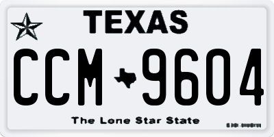 TX license plate CCM9604