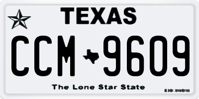 TX license plate CCM9609
