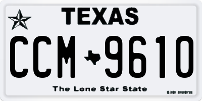 TX license plate CCM9610