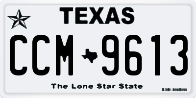 TX license plate CCM9613