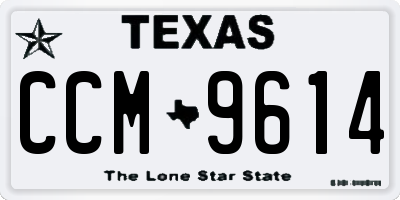 TX license plate CCM9614