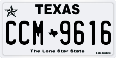 TX license plate CCM9616