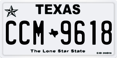 TX license plate CCM9618