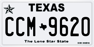 TX license plate CCM9620