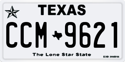 TX license plate CCM9621