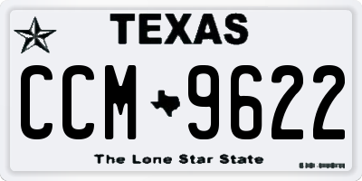 TX license plate CCM9622