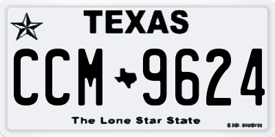 TX license plate CCM9624