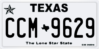 TX license plate CCM9629