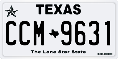 TX license plate CCM9631