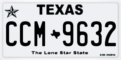 TX license plate CCM9632