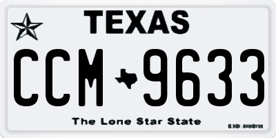 TX license plate CCM9633
