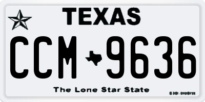TX license plate CCM9636