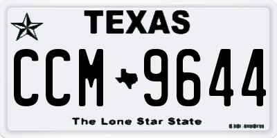 TX license plate CCM9644