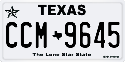 TX license plate CCM9645