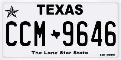 TX license plate CCM9646