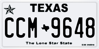 TX license plate CCM9648