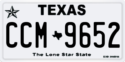 TX license plate CCM9652