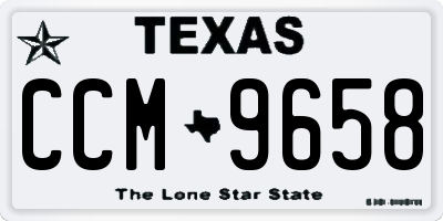 TX license plate CCM9658