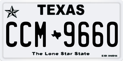 TX license plate CCM9660