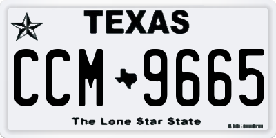TX license plate CCM9665