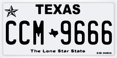 TX license plate CCM9666