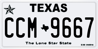 TX license plate CCM9667