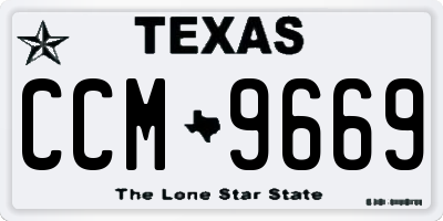 TX license plate CCM9669