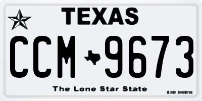 TX license plate CCM9673