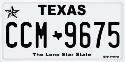 TX license plate CCM9675