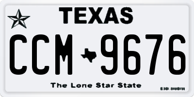 TX license plate CCM9676